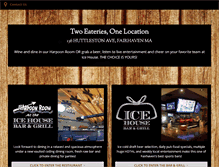 Tablet Screenshot of icehousebargrill.com